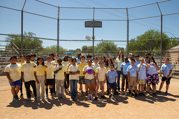 Tully 5th graders after their kickball game